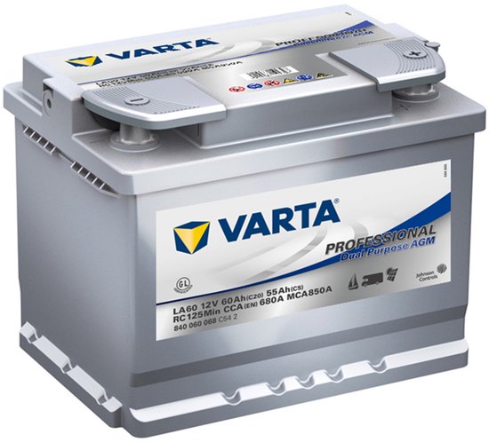 VARTA Professional 12V 60Ah AGM Loodzuur accu auto boot camper caravan lange levensduur