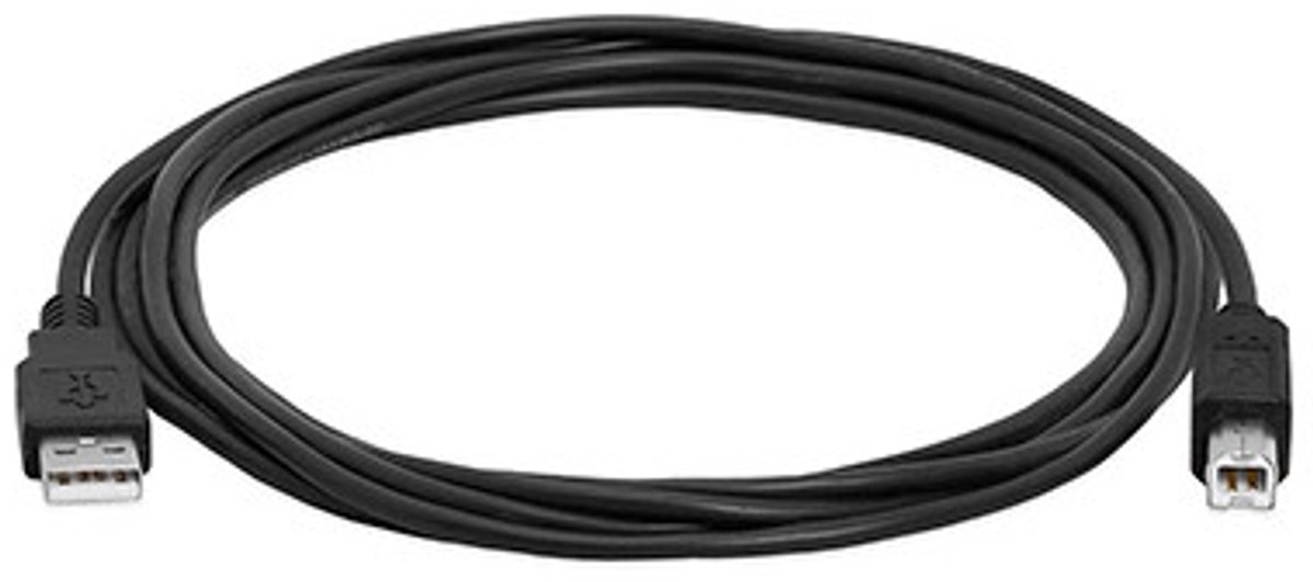 Hamlet XCU2AB50 USB-kabel USB 2.0 5 m USB A USB B Zwart