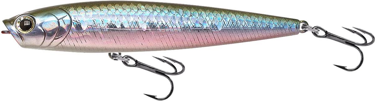 Lucky Craft Gunfish 95 NF MS Mj Herring - Aurora Wakasagi Oppervlakte Kunstaas 9.5cm (12g) | Oppervlakte kunstaas