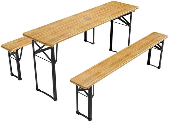 3-delige biertafelset – 170cm picknicktafel met banken