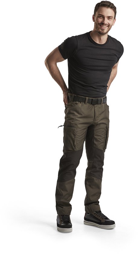 Pantalon de travail Blaklader Service stretch 1459-1845 - Vert/ Zwart - C52