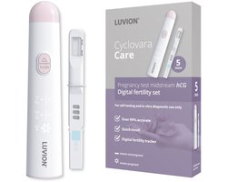 LUVION® Digitale Zwangerschapstest – Herbruikbare Testhouder met 5 Testen – Met Wekenindicatie – Extra Vroege Detectie