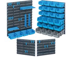 Allit gereedschapswand set incl. 55 accesoires - Zwart & blauw - Sorteervakken | Wandmontage