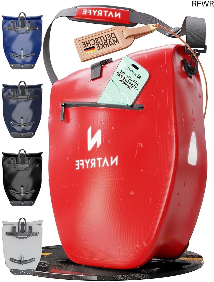 RFWR® Fietstas voor bagagedrager - 20 liter, waterdicht en robuust