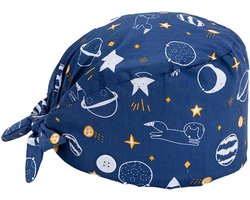 Zeynomax - Universele operatiemuts met bedrukte bandana en pet voor dames en heren, stijlvolle chirurgische muts van stof voor verpleegsters, artsen en tandartsen
