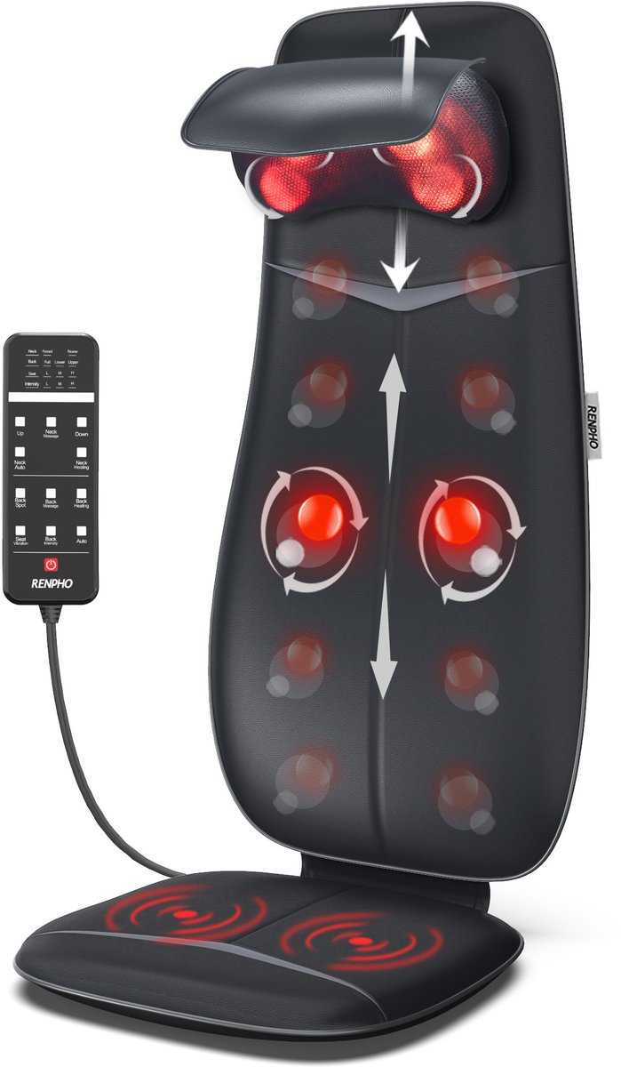 RENPHO Shiatsu Massagekussen met Warmte en Vibratie - RENPHO - €165,00