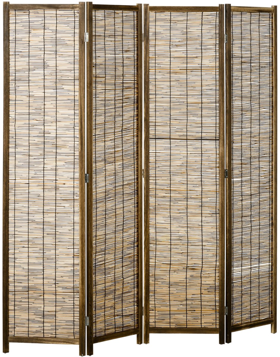 HOMCOM-kamerverdeler-paulowniahout-160x1,8x170cm-bruin
