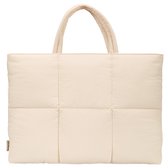 Selencia Vaya Puffy Laptoptas - Laptop Tas tot 16 inch Laptops - Soft Ivory