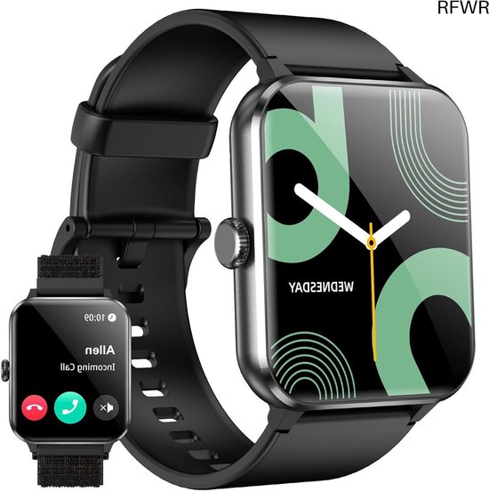 Smartwatch voor Mannen en Vrouwen, 1,83 HD Horloge met Bluetooth