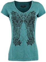 T-shirt Rock Rebel by EMP Blauw pour femme - M