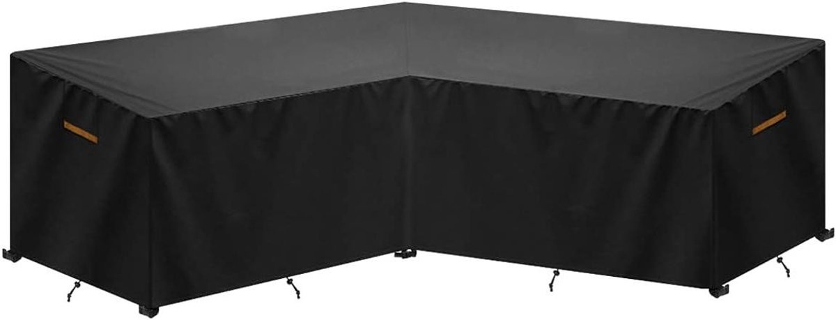 Tuinmeubelhoes L-vorm loungeset | Waterdichte beschermhoes voor hoekbank | Afdekhoes met ventilatieopeningen | Afdekzeil zitgroep hoeklounge | 216x216x85/80 cm