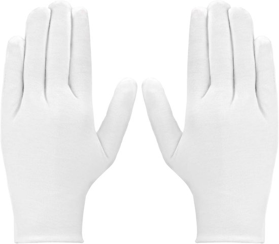 Witte Katoenen Handschoenen XS | Bescherming & Verzorging | Brada