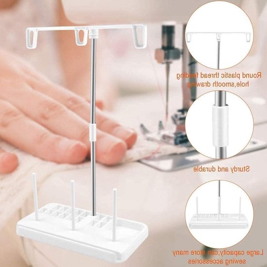 VILLCASE 4 Sets Borduurgarenorganizers Garenkloshouder Draadrek Plastic Draadhouder Draadopslag Naaigarenorganizer 2 Stuks*4