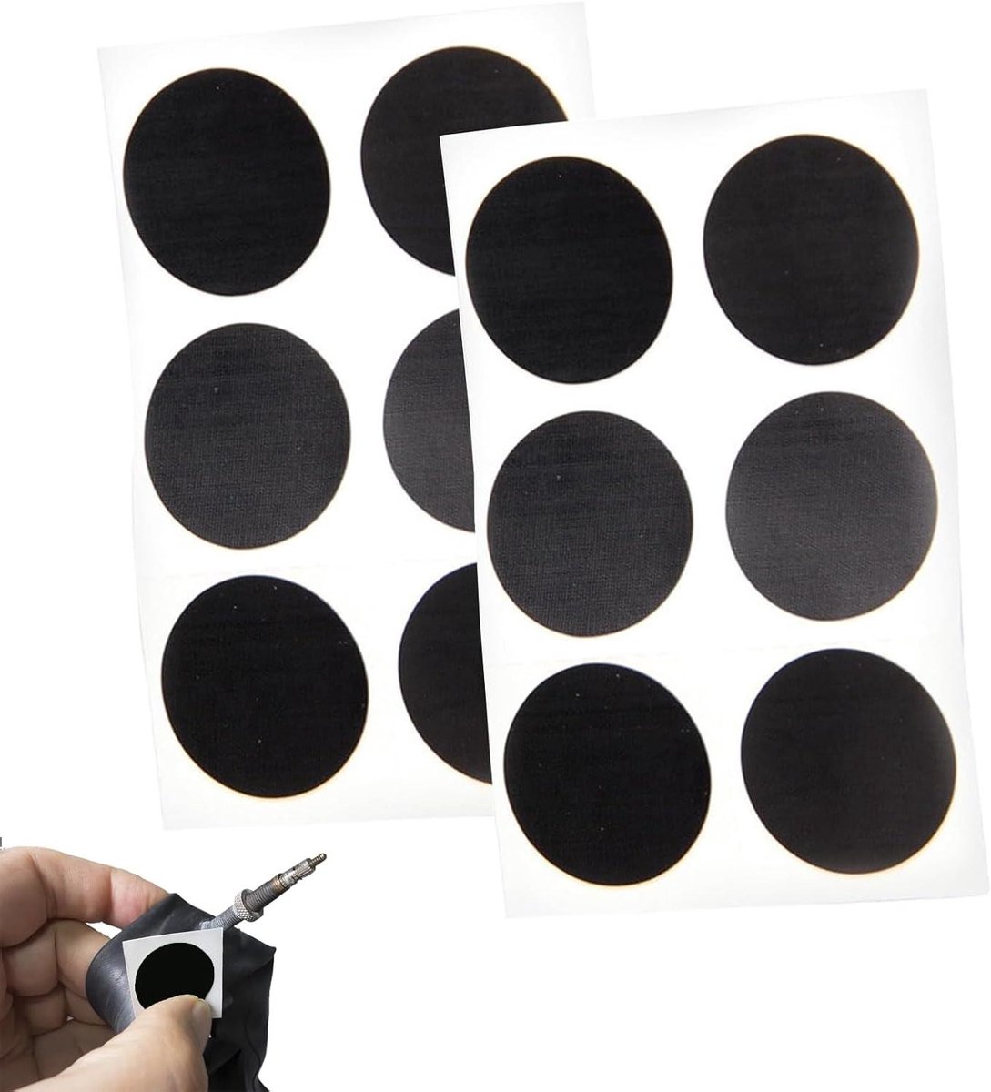 Allecto Plus - Fietsbanden Reparatieset 12 stuks - Zwart - Draagbaar - Racefiets en MTB - Bandenreparatie