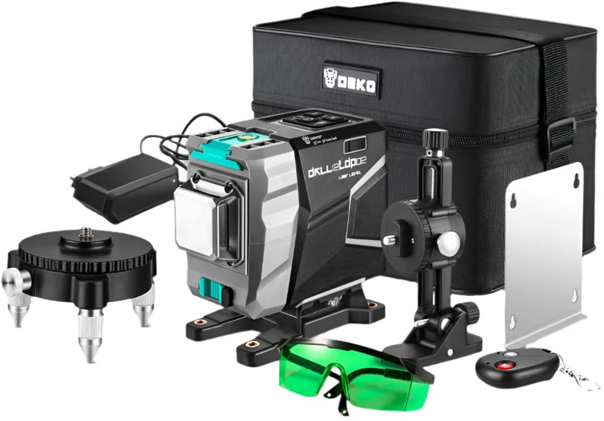 Superkrachtig Laserniveau - 12 Lijnen 4d Laser Level - Groene Lijn Zelfnivellering - 360 Horizontaal En Verticaal - Golflengte 520nm - High-Precision