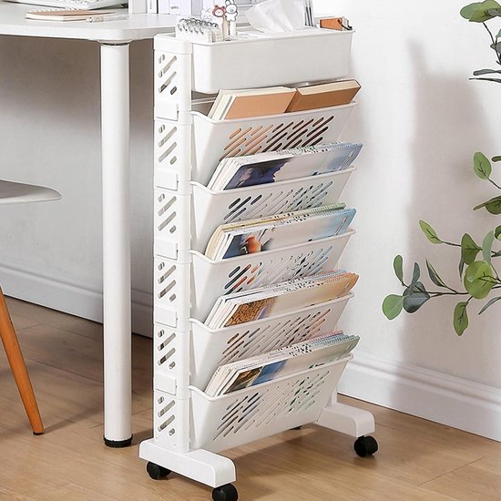 Draaibare boekenplank eenvoudige boekenplank op de vloer voor kinderen Draaibare boekenplank eenvoudige boekenplank op de vloer voor kinderen