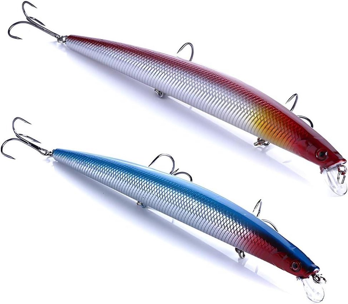 Allecto Plus - 2 stuks zee visaas set voor vissen - 26 g spinaas en 18 cm kunstaas - snoek en zwarte basvangst