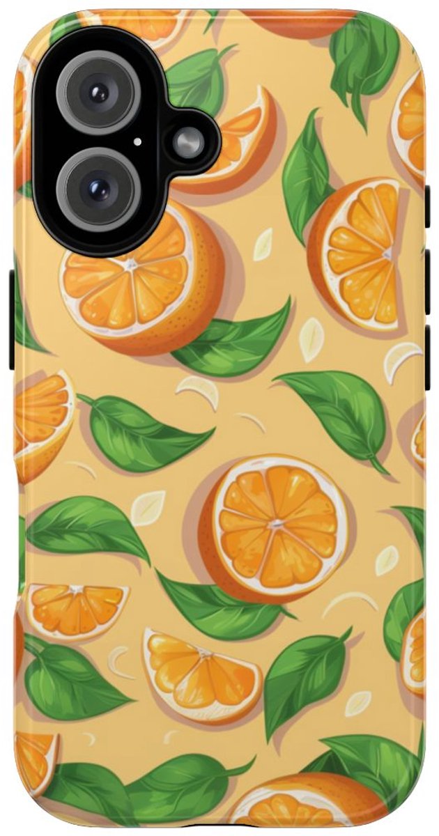 Vrolijk Sinaasappelpatroon – Telefoonhoesje Geschikt voor iPhone 16
