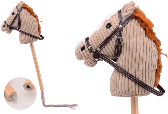 Holly Horse - Hobby paard met geluid ca. 80 cm met halster , stokpaardje voor hobby horsing om op te rijden voor kinderen stokpaard stokpaarden stok paard van Holly Horse — afbeelding 2
