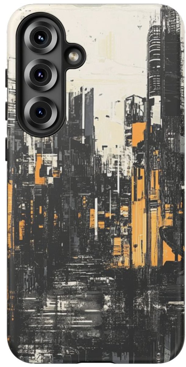 Abstracte Stedelijke Lijntekening – Telefoonhoesje Geschikt voor Galaxy S25 Plus