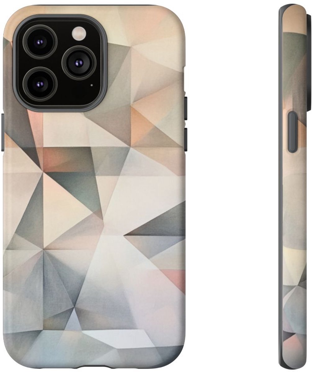 Subtiel Geometrisch Abstract Patroon – Telefoonhoesje Geschikt voor iPhone 14 Pro Max