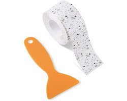 FBBULES Badafdichtingsstrip PVC Zelfklevende Badafdichtstrip Decoratief Plakband Afdichtingstape voor Badkamer, Badkuip, Toilet, Keuken en Wandhoek(3.5 * 300cm)