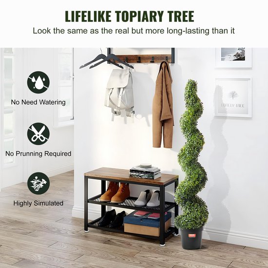 Fotolijst incl. Poster - Gele mimosa planten met groene bladeren in een grote pot