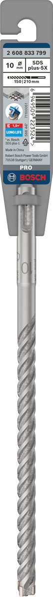 Bosch PRO SDS plus-5X hamerboor, 10 x 150 x 210 mm