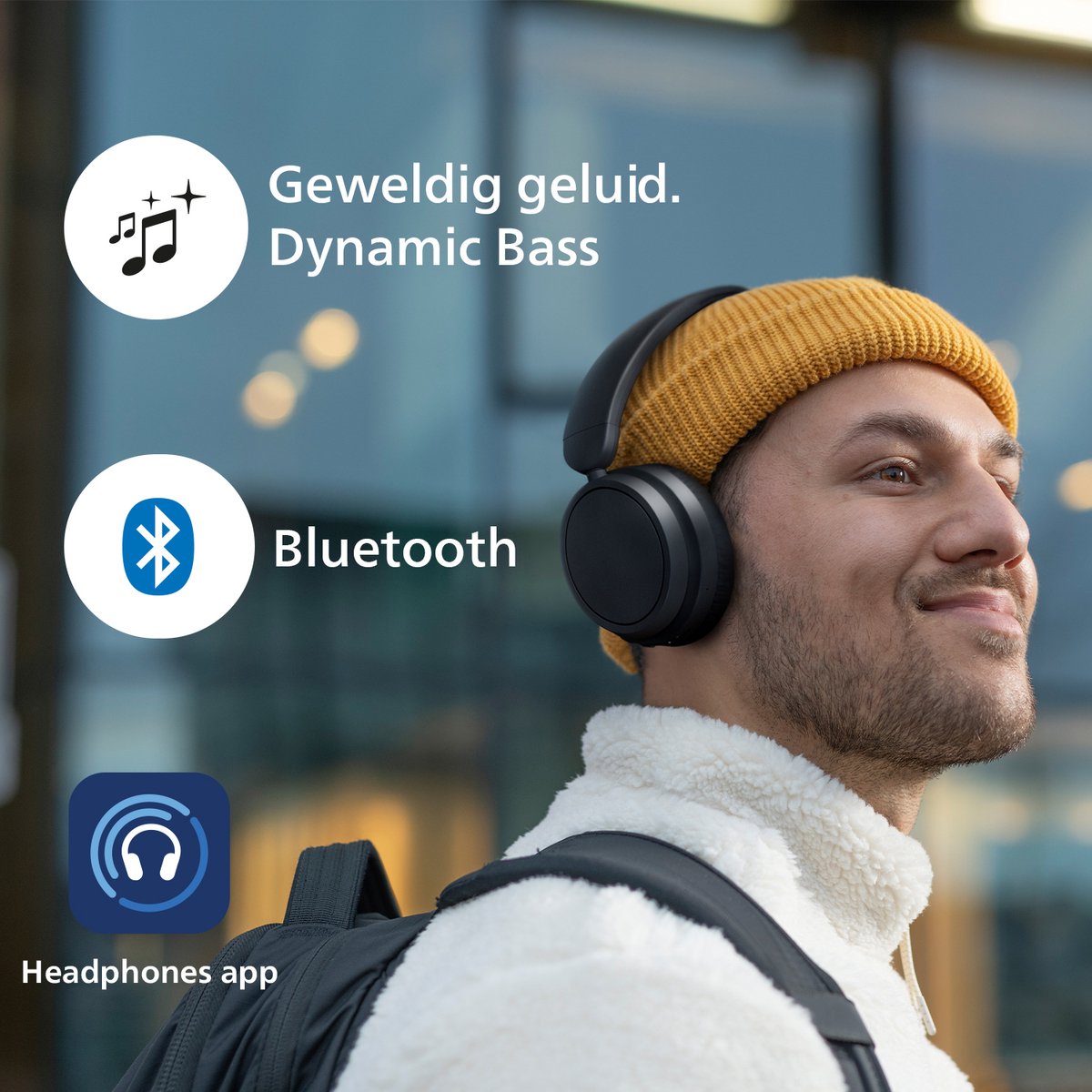PHILIPS TAH5209BK Draadloze On Ear Koptelefoon met 65 Uur - afbeelding 3