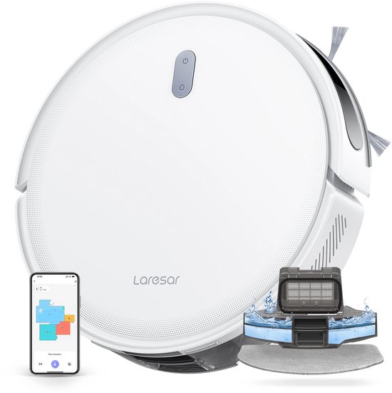 Foto: Robotstofzuiger met dweilfunctie robotstofzuiger robotstofzuiger met laadstation robotstofzuigers met dweilfunctie 6500 pa draadloos app besturing 150 minuten slimme lds geplande vloer en tapijtreiniging 