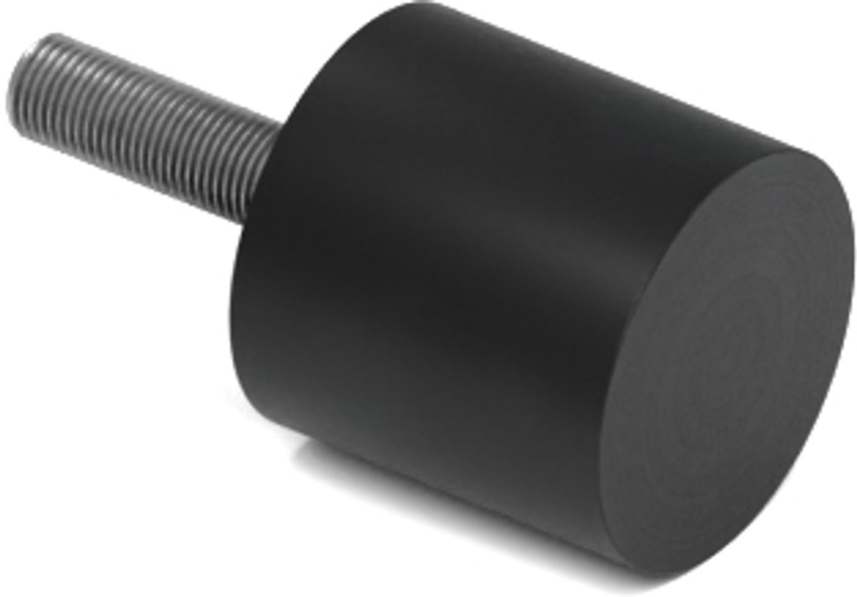 Rubbermagazijn - Trillingsvoet Type D 20x20mm - M6 - Set 10 stuks