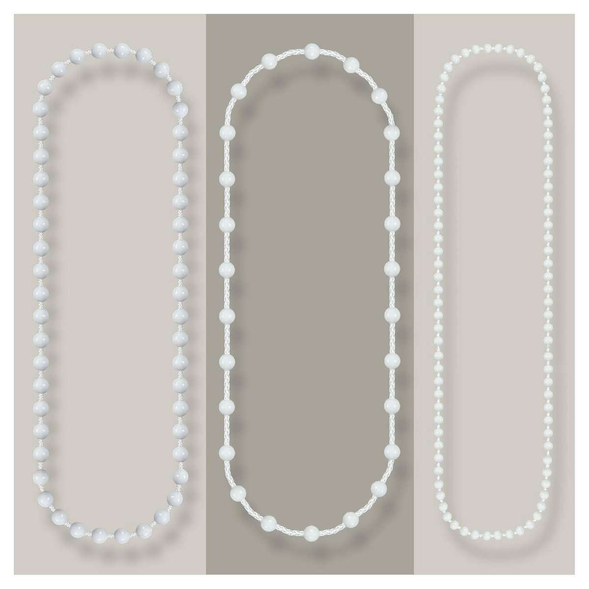 Eindeloze ketting voor rolgordijn - vervangend accessoire - 1 stuk - wit