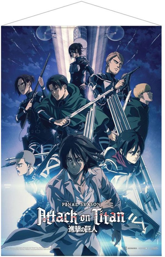 Foto: Popbuddies attack on titan the final season wallscroll part 1 key visual 2 50 x 70 cm poster wallscrolls