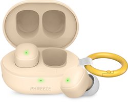 Phreeze Buds Mini - Draadloze Oordopjes - Cremé Kleur - Oortjes Draadloos - Bluetooth 5.4 Oordoppen