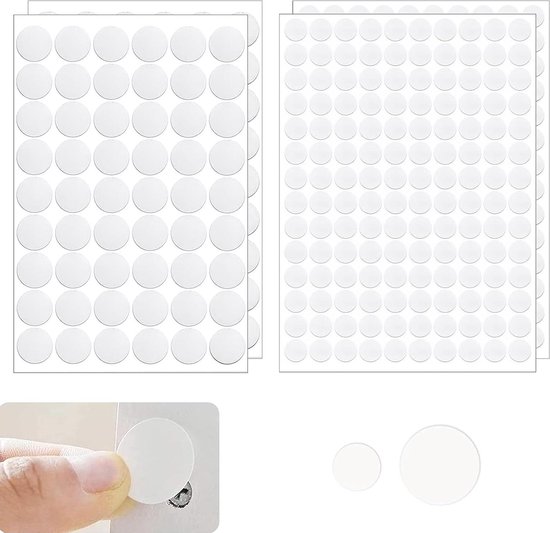 Fix-O-Moll Antislip Meubelpad Glasplaatdragers - Zelfklevend - diam. 16mm - Rond - 8 stuks