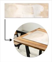 Chemin de table 150x50 cm - Set de table vinyle Art - Wit - Beige - Moderne - Décoration de table - Décoration de table - Décoration de Cuisine - Décoration de table