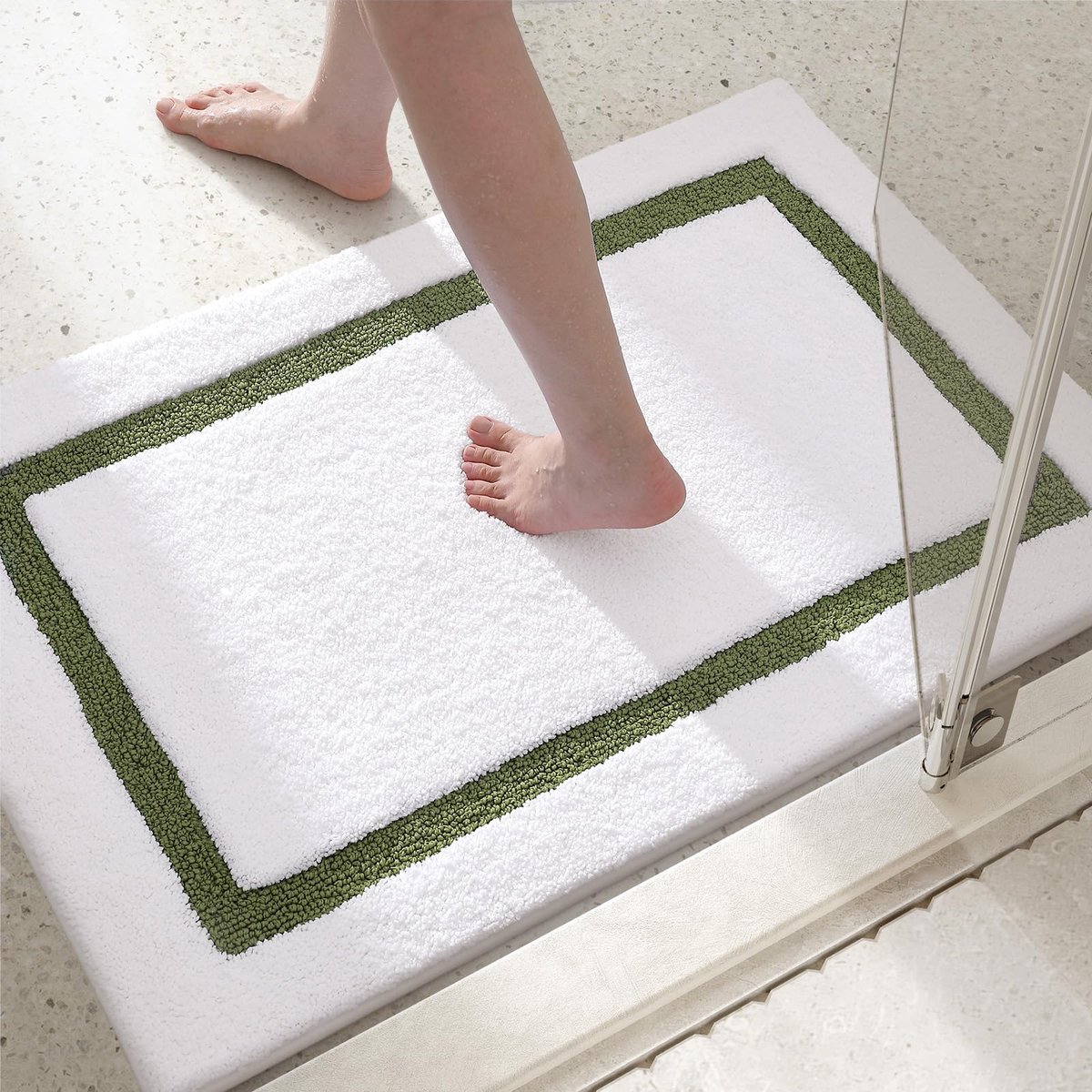 Ibenzoa® Zachte en Sneldrogende Microvezel Badmat voor Comfortabele Badkamerervaring