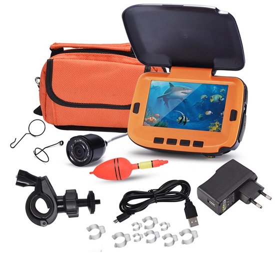 Mila Shop Onderwater camera - Waterdichte camera - Vis camera - Hengelsport - Watersport camera - Met 4.3 inch digitale LCD scherm - 20 Meter kabel