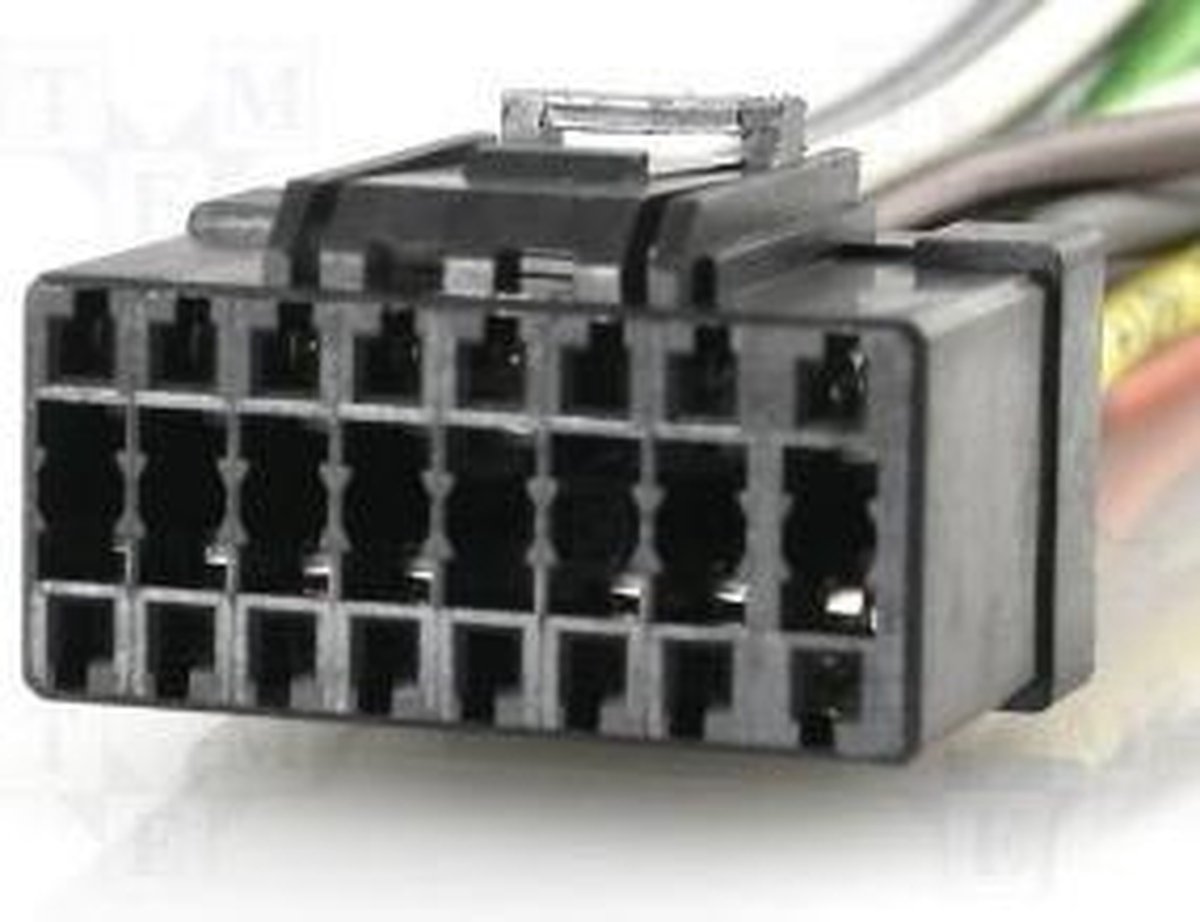 ISO kabel voor Pioneer autoradio - 22x10mm - Diverse DEH en KEH - 16-pins -  0,15 meter | bol.com