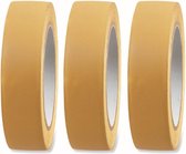 Schildersband platte crêpeset, 3-delig, 3 x 29 mm x 50 m