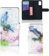 Wallet Book Case Samsung Galaxy A31 Hoesje Vogel