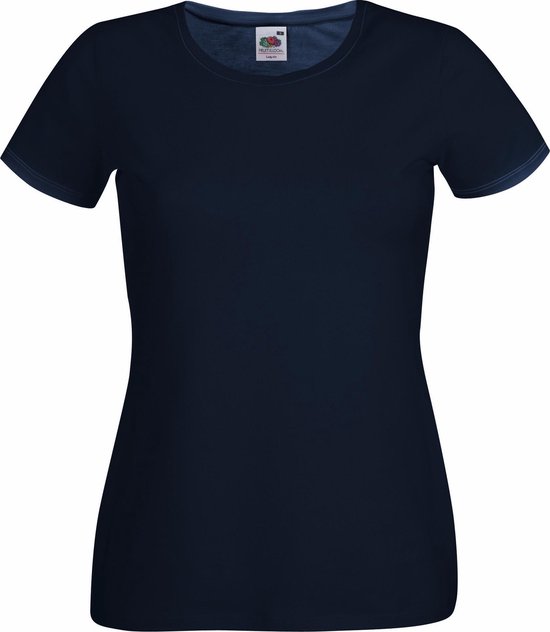 Fruit Of The Loom Dames / Vrouwen Dames -Fit T-shirt met korte mouwen en ronde hals. (Donker Marine)