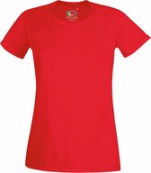 Fruit Of The Loom Dames / Vrouwen Prestatie Sportkleding T-Shirt (Rood)