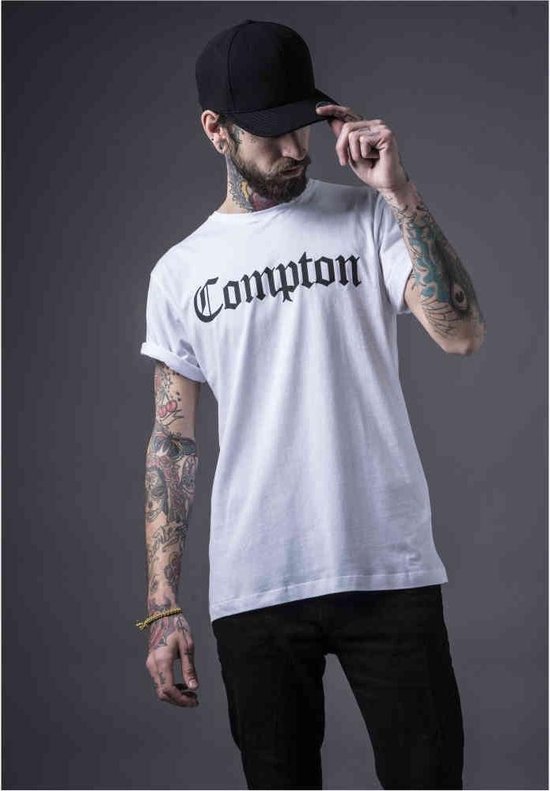 Mister Tee - Compton Heren T-shirt - 2XL - Wit