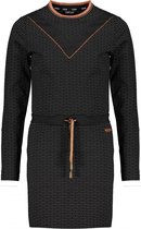 Nobell' Meisjes jurken & tunieken Nobell' Manou fancy pinstripe dress with ro jet black 170/176