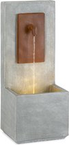 Blumfeldt Milos fontein voor binnen en buiten - LED-verlichting warmwit - pomp 7 watt - 5 m kabel - cement - grijs