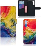 GSM Hoesje OnePlus Nord Wallet Book Case Watercolor Dark