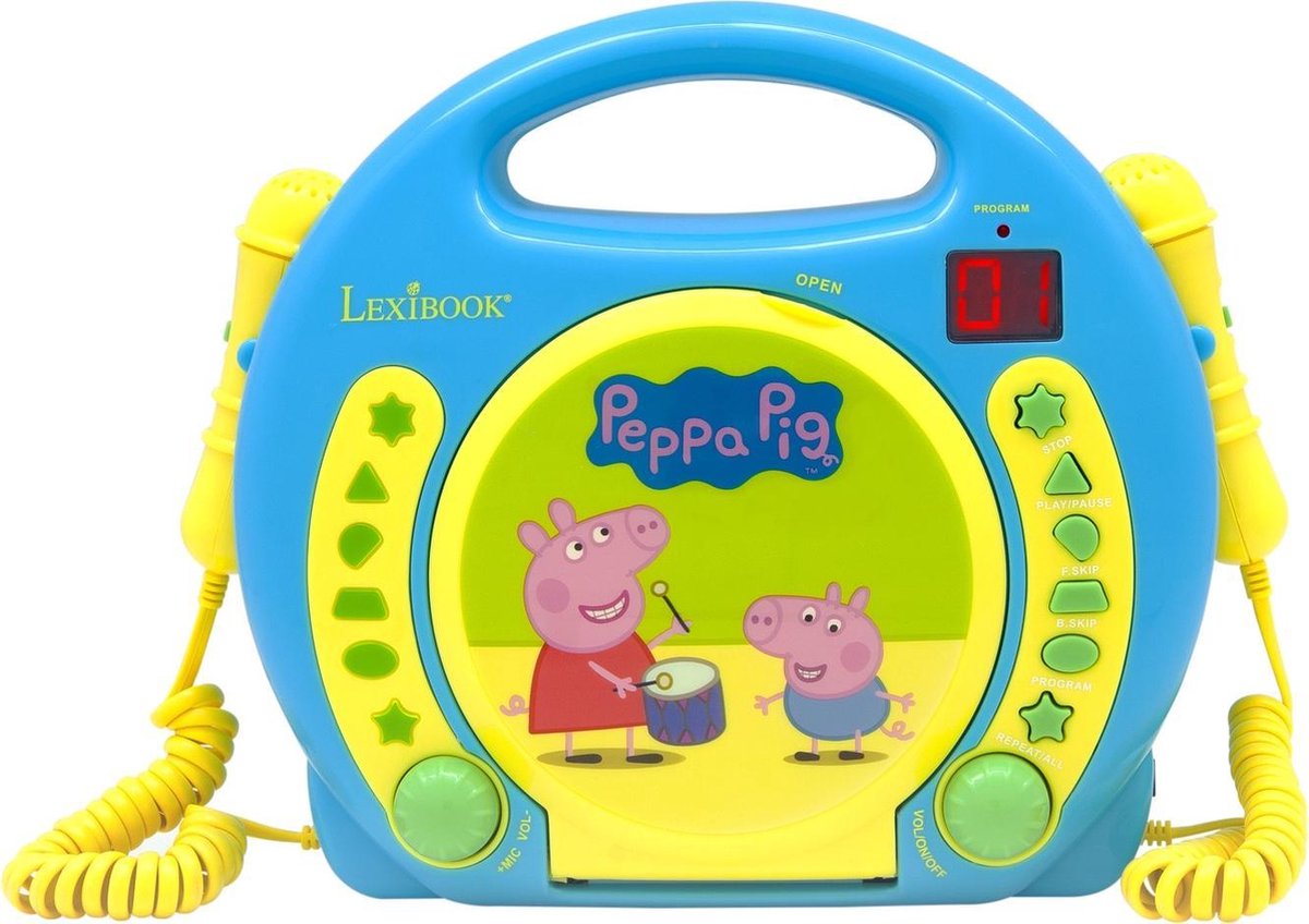 Peppa Pig Draagbare CD Speler met 2 Microfooons