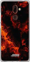 Nokia 7 Plus Hoesje Transparant TPU Case - Hot Hot Hot #ffffff