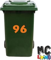 Kliko Sticker / Vuilnisbak Sticker - Nummer 96 - 14,7 x 25 - Oranje